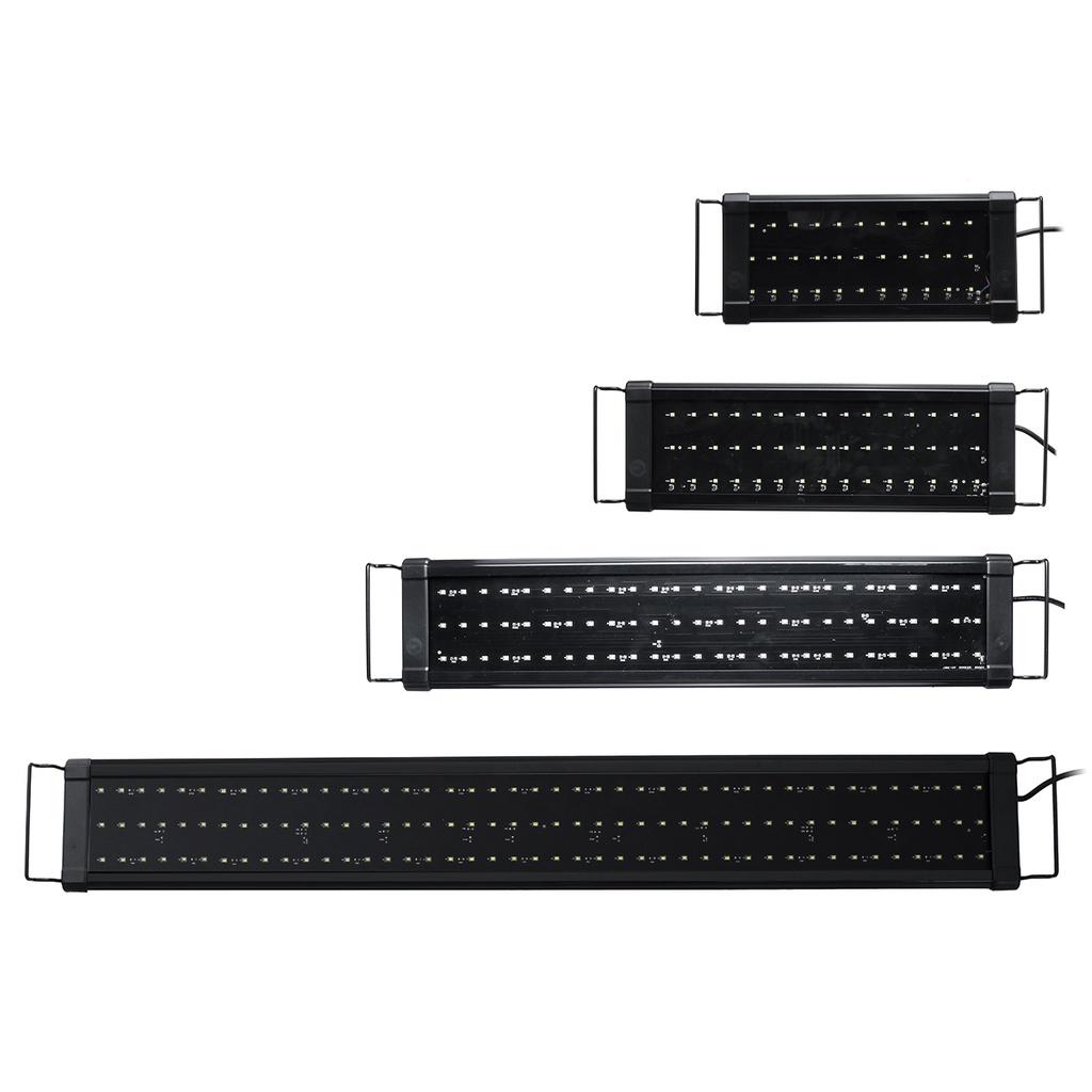 Superschlanke LED-Aquariumbeleuchtung, Wasserpflanzenlicht, ausziehbare, wasserdichte Clip-on-Lampe für 40–130 cm große Fische, 30/40/60/90 cm, 18/23/30 W