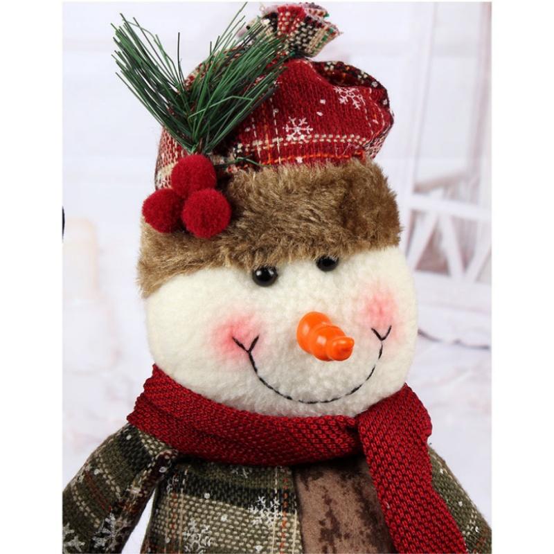 Christmas Doll Telescopic Snowman Santa Claus Elk Standing Doll Ornament Xmas Gifts Home Room Party Decoration Holiday Gifts