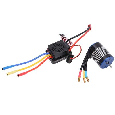 RC 3650 3900KV 4 Poles Sensorless Brushless Motor Set with Waterproof 60A ESC for 1 10 RC Car