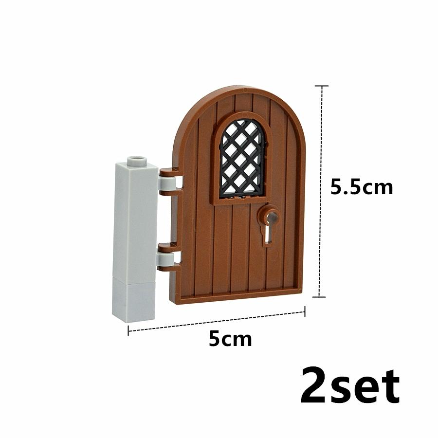 

City Classic 1x2x3 Window Frame with Glass & Door Building Blocks MOC Parts Compatible with 60593 60602 Toys for Kids