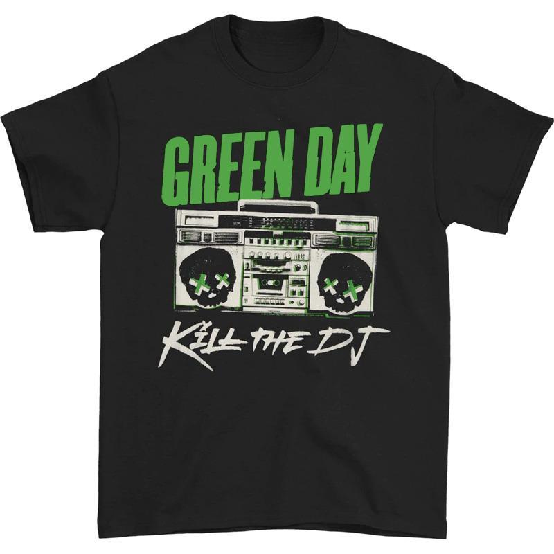 2025 New Green Day Rock American Street Rock Oversize Motorcycle Men's T-shirt Vintage Loose Crew Neck Short Sleeve T-shirt