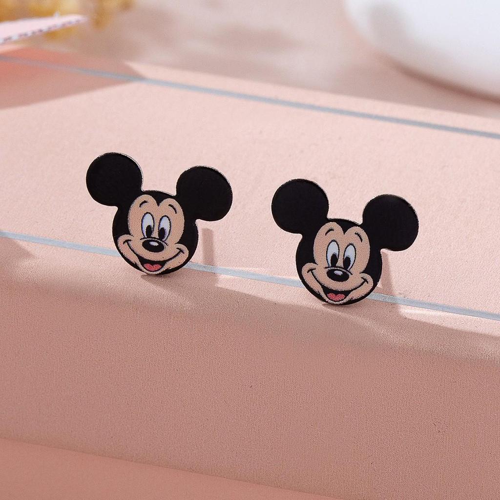 Summer Cartoon Anime Mickey Mouse Stud Earrings: Cute & Sweet for Women