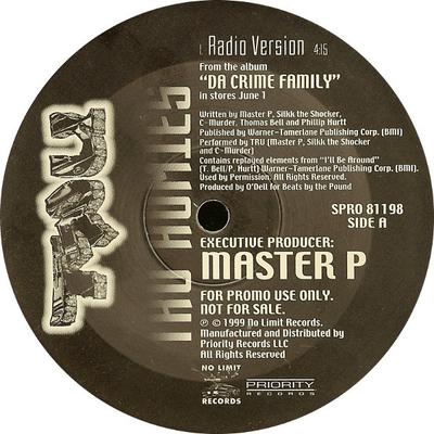 12inch Record TRU - Tru Homies SPRO81198 No Limit Record 1999 US Rap & Hip-Hop/R&B Used