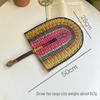 Vietnamese Seaweed Straw Fan: African-Style Wall Decor & Handheld Palm Leaf Fan