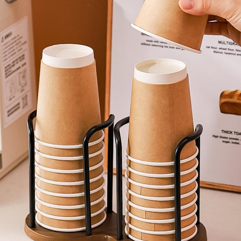 Disposable Cup Holder Multi-Function Coffee Cup Organizer Desktop Teacup Storage Rack Decor Stand For Home Countertop Use