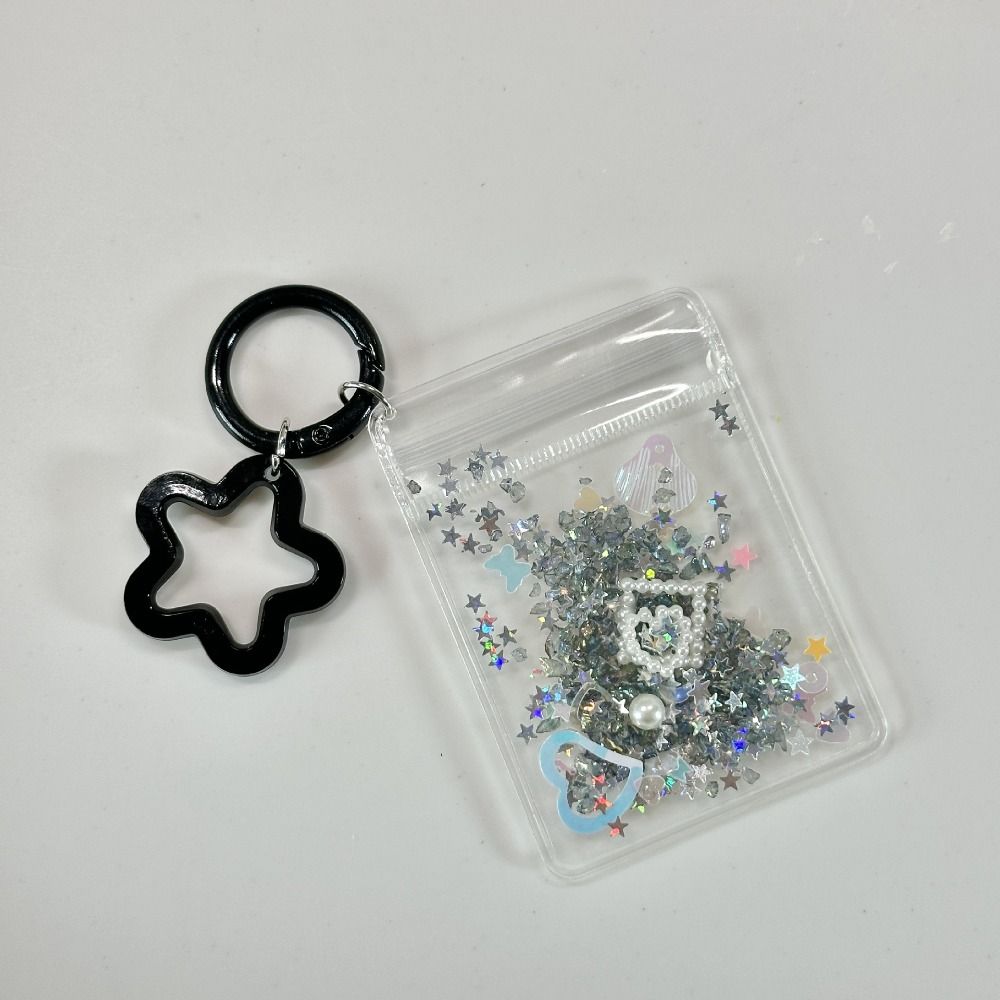 Waterproof Cartoon Doll Storage Bag Beads Doll Bag Keychain Cartoon Shake Glitter Bag  Children