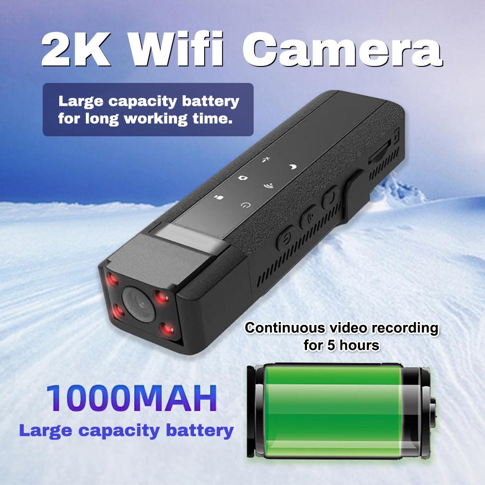 2K Wifi Camera Outdoor Sports Camera Video Recorder Meeting Sound Recording Camera Portable Night