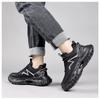 Fashion Spring Autumn Leather Platform Sneakers for Men Fashion Soft-soled Casual Running Shoes Man Designer Black Zapatillas Hombre