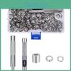 Eyelets 100pcs Metal Grommet Kit Grommets 10mm With Punch Hole Fastened Tool For Tarpaulin Fabric Curtains Craft Making