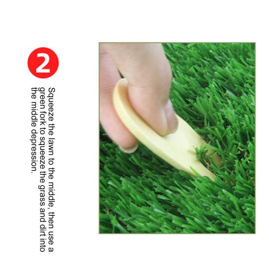 Golf Divotverktyg Grön Bambugaffel Golf Justering Bollmarkör Golfing Divot Fixare Verktyg Trä Golftillbehör för Män