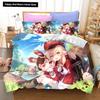 3D Game Genshin Impact Bedding Sets Keqing Xiao Duvet Cover Set 2_3 Pieces Boys Adults Single Full Queen King Size Bed Linen
