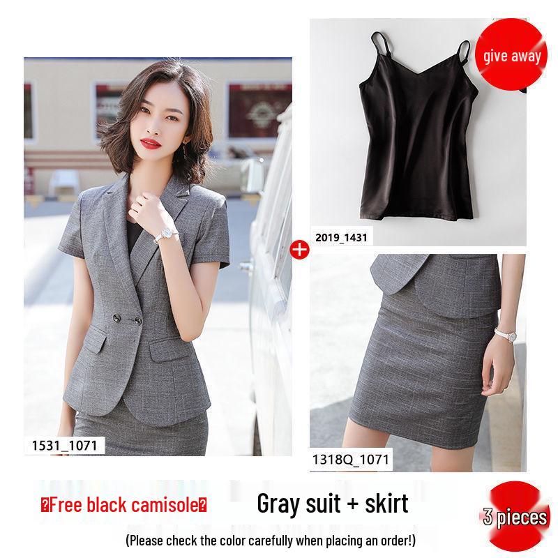 Women's Professional Short Sleeve Summer Suit – Formal Office Wear