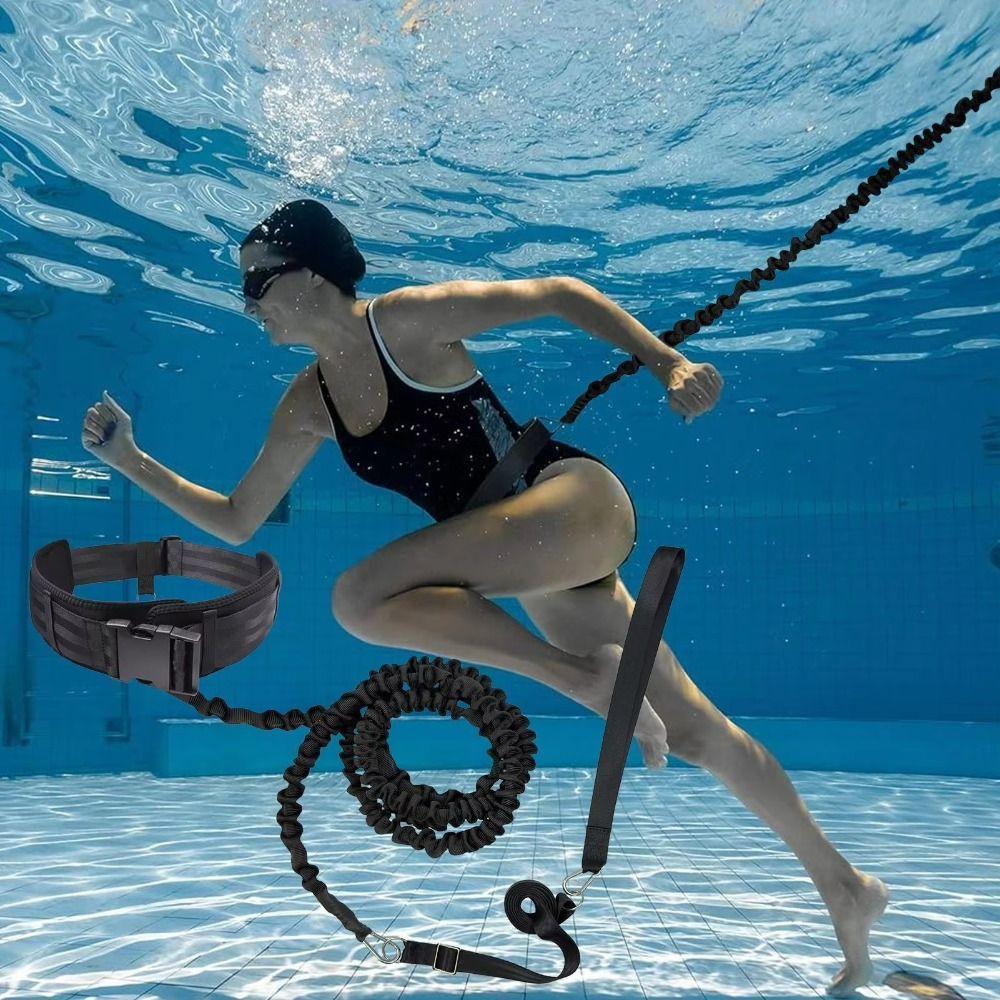 Resistance Bands Swim Resistance Belt Stationary Swimming Pool Swim Trainer  Water Sports