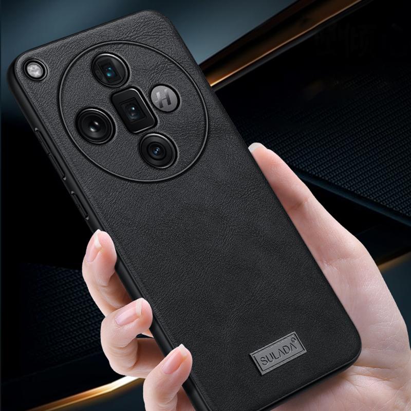 SULADA For Oppo Find X7 5G Cell Phone Case Cowhide Texture PU Leather+TPU+PC Cover