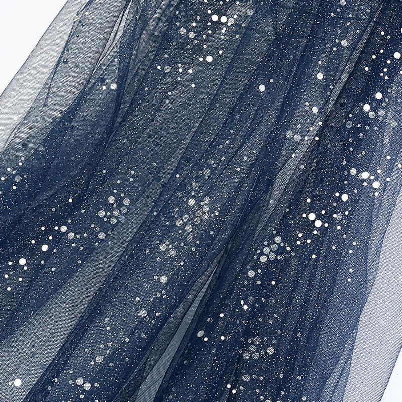 Sequin Mesh Fabric for DIY Sewing Wedding Dress Puff Skirt Stage Costume Photo Influencer Background Decoration Cloth Material