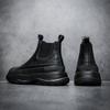 Herrenmode Beste Mode Lederstiefel Herbst Neu Dicksohlige Leichte Hohe Stiefel High-Top Trend Lässige Weiße Schuhe Chelsea Boots