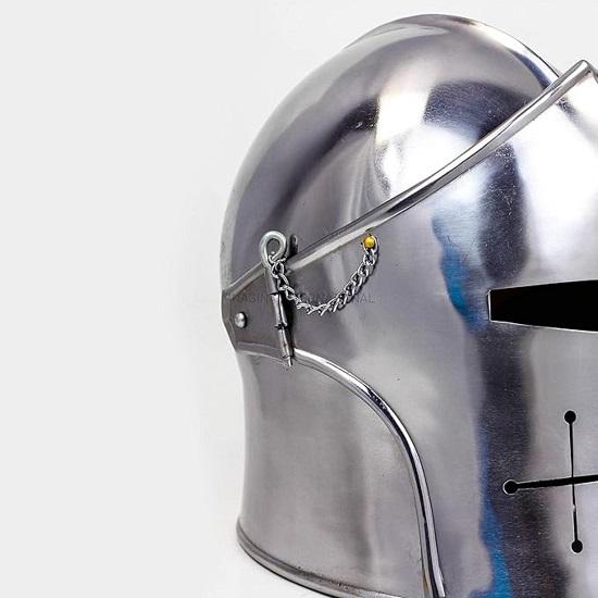 Medieval Barbute Helmet Role Play Knight Wearable Steel Helmet
