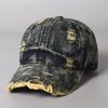 Washed Old Denim Cap, Ripped Soft Top Baseball Cap, Men's and Women's Street Visors