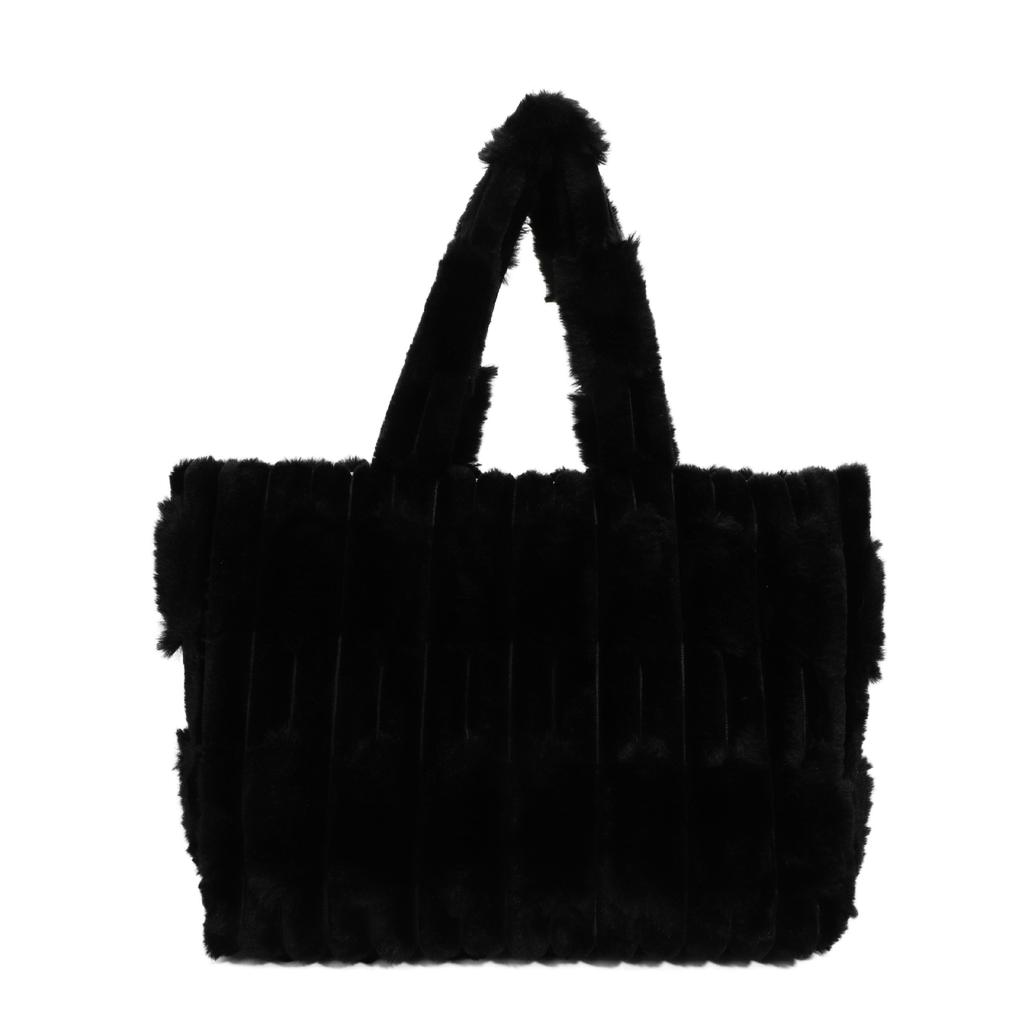 Large Capacity Plush Bag Women'S Shoulder Handheld Underarm Bag Commuter Plush Tote Bag