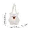 Soft Cute Capybara Bag Adorable Polyester Furry Bear Handbag Solid Color Lightweight Cartoon Shoulder Pouch Students