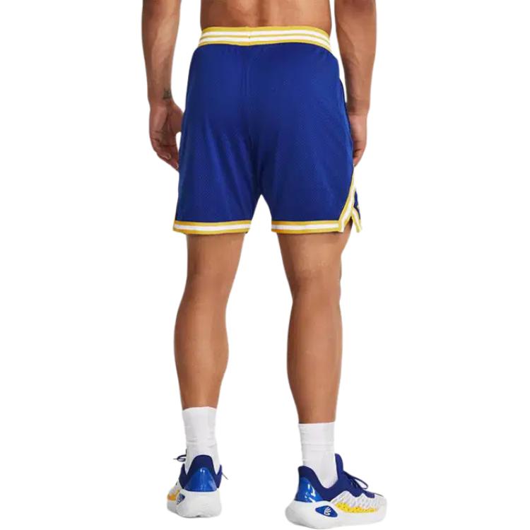 Under Armour Curry Cartoon Pattern Printed Basketball Shorts Men Shorts Blue 1380330-400