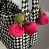 Whimsical Cherry Plush Keychain Soft Cotton Filling Perfect For Gifts Couples