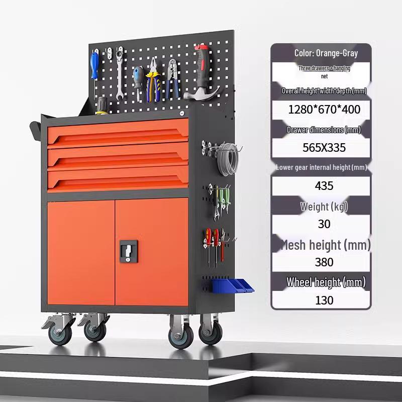 Heavy-duty Multi-layer Mobile Auto Repair Trolley with Drawers