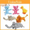 Brinquedos Artesanais de Animais de Estimação Para Cães Apresentando Corda de Algodão Colorida Durável Para Roer Pato Girafa Alce Ideal Para Brincadeiras Interativas