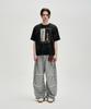 NOT4NERD Raw Edge Curved Biker Sweat Pants - Gray