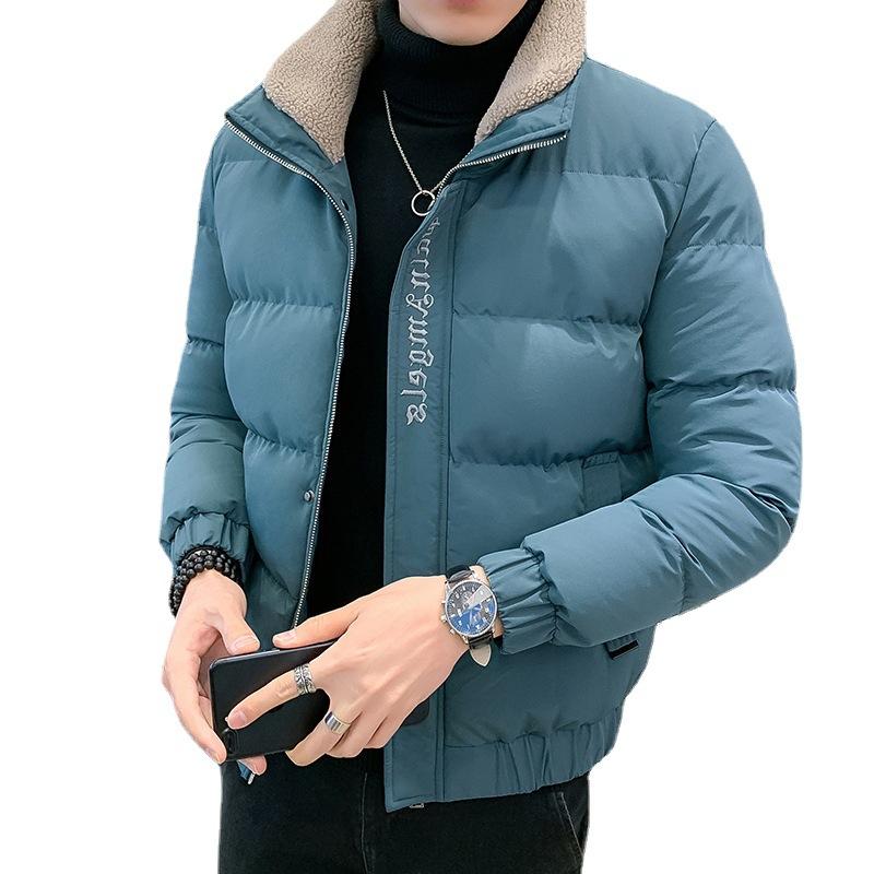 Casual Autumn Winter Jacket for Men Cotton Padded stand collar