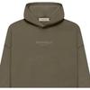 Fear of God Essentials Fleece Hoodie With Logo Print Unisex Tops Mocha FOG-FW22-603