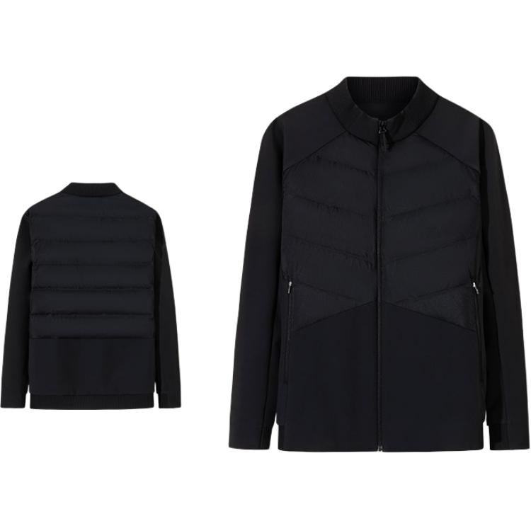 Anta Pohodlná Teplá Pánská Bunda s Límcem Stojáčkem Svrchní Oblečení Základní Černá 152510615-4