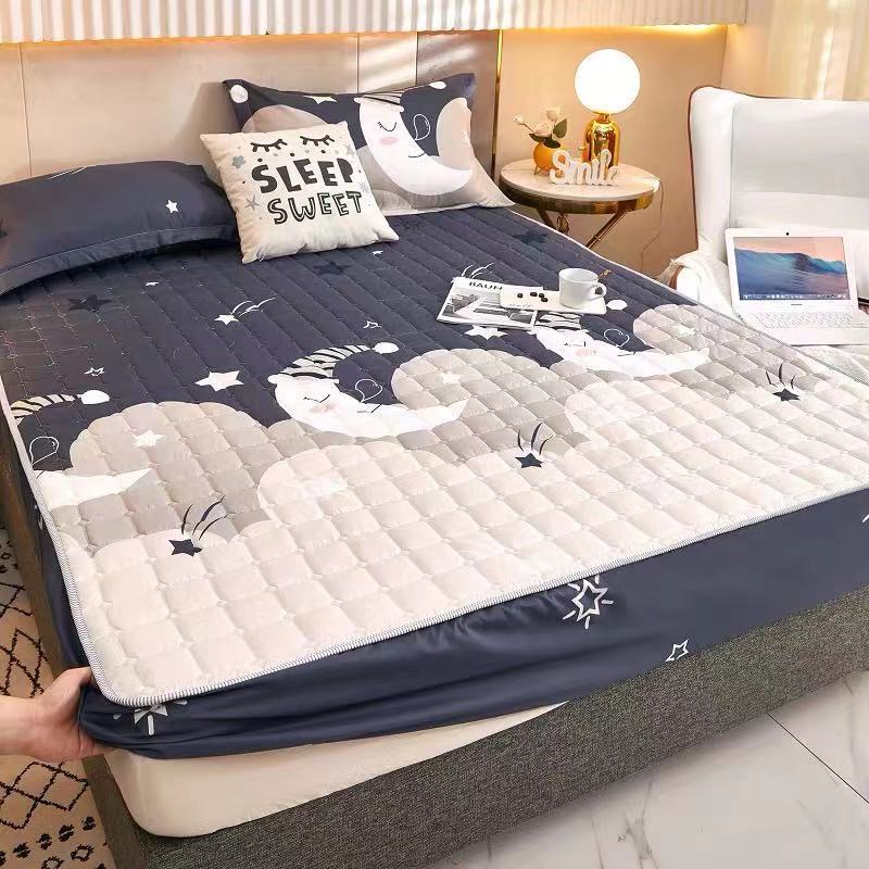 New Cartoon Mattress Cover Protector Soft Comfortable Breathable Printing Bedding Mattress Bed Cover Fitted Machine Washable
