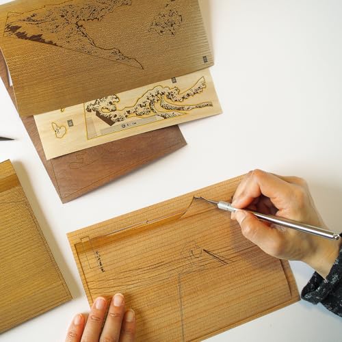 KINOWA "Koshu Ishibanzawa" Woodblock Printing Kit, Original Handmade Ukiyo-e Kit, Hokusai's Thirty-six Views of Mount Fuji, Made in Japan