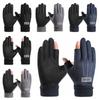 Windproof Suede Gloves Keep Warm Full Finger Mittens Soft Winter Warm Gloves  Outdooor