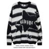 Pull Tricoté Oversize Hommes Femmes Hiver Chaud Coupe Ample Col Rond Manches Longues Pull avec Détail torsadé