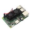 Dual Fan Heatsink Cooler for Raspberry Pi 4B/3B+, 5V 0.3A