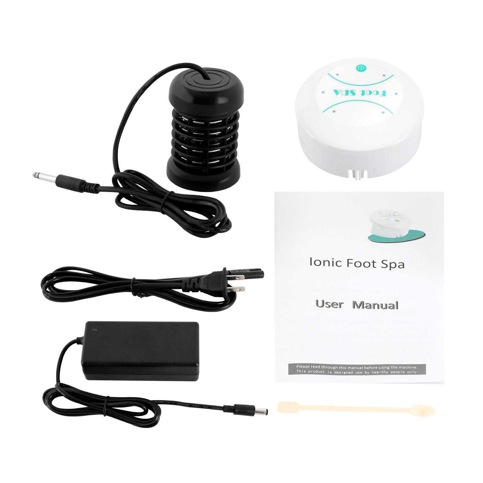 Машина для детокса стоп, Портативная ионная машина для детокс-ванны для ног, Ионная машина для детокс-ванны для ног для домашнего использования, салона, Ионная спа-ванна для ног чёрный