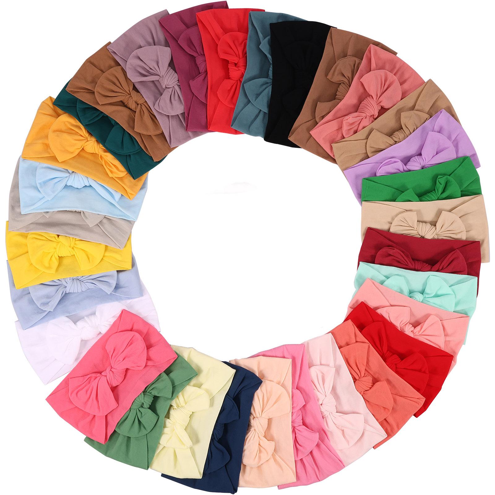 

62/31Pcs Baby Headbands Soft Nylon Hairbands with Bows Baby Girls Hair Accessories for Newborn Infant Toddler Kids Headwrap