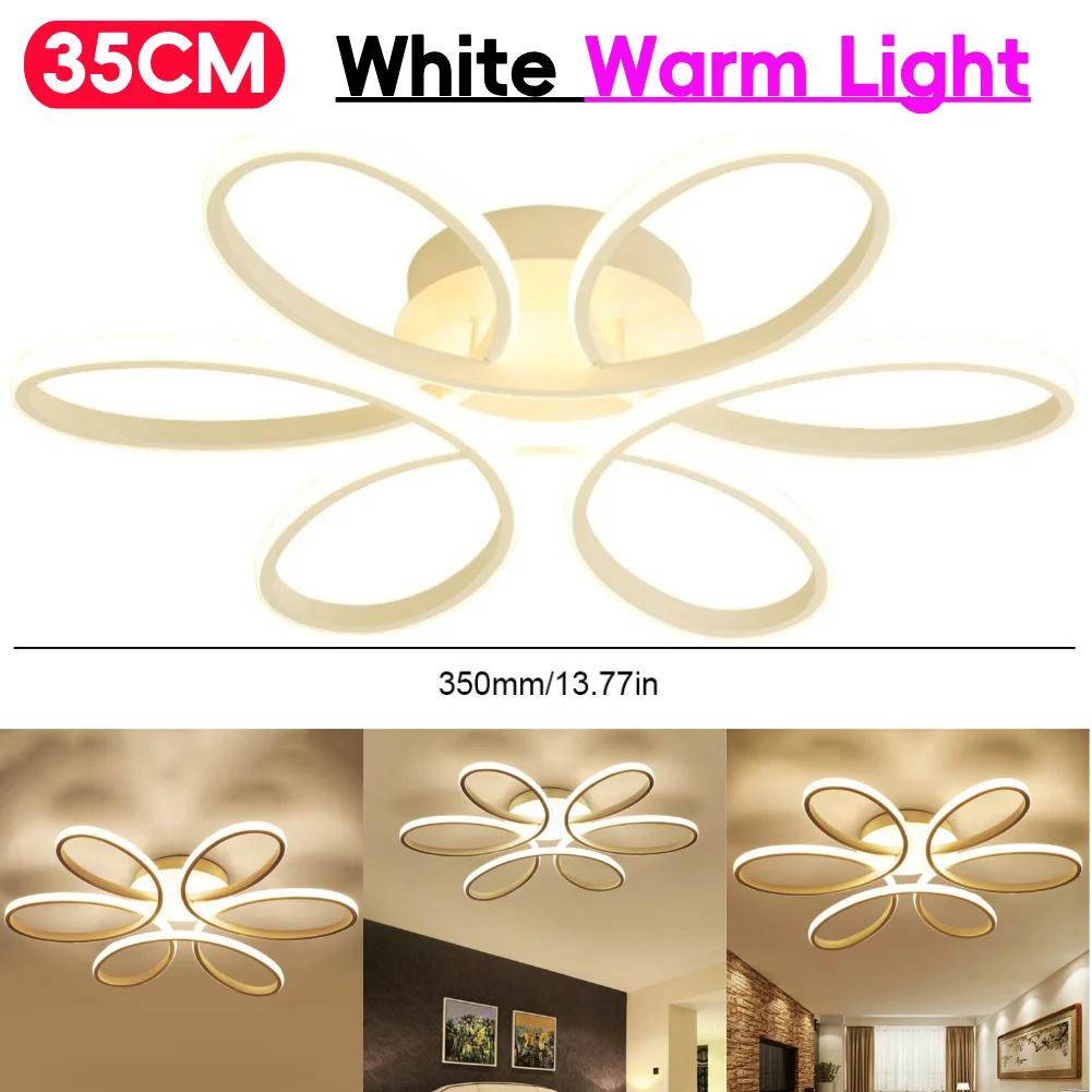 Haushalt LED Kronleuchter 12W Moderner Stil Deckenleuchte Drei Farben Blumendesign Deckenleuchten Superhell Heimdekor Leuchte
