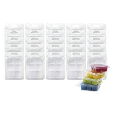 10 pachete de forme de topire de ceară, cutii de lumânări pentru topitură de ceară transparentă.