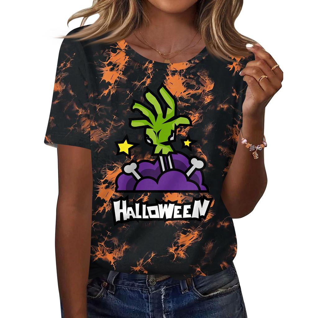 Women's Short Sleeve T-Shirt Neck Casual Top for Party or Daily Wear