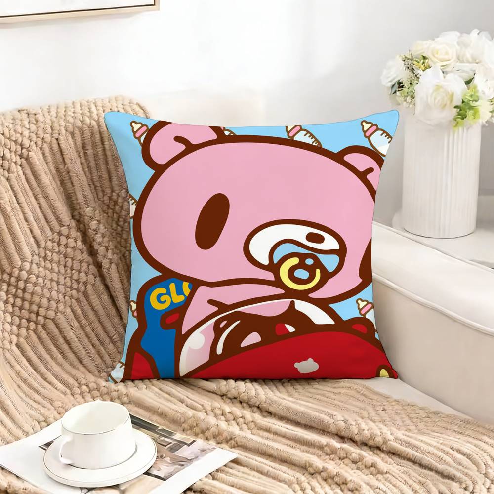 

GGloomy BBeares Rebellious Square DoubleSided printed Pillow Case Bedroom Bedside Pillow Sofa Cushion Cover 30X30cm