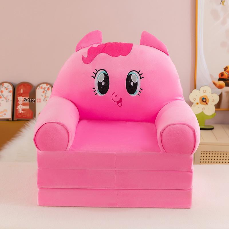 Foldable Cartoon Animal Plush Sofa Chair for Kids