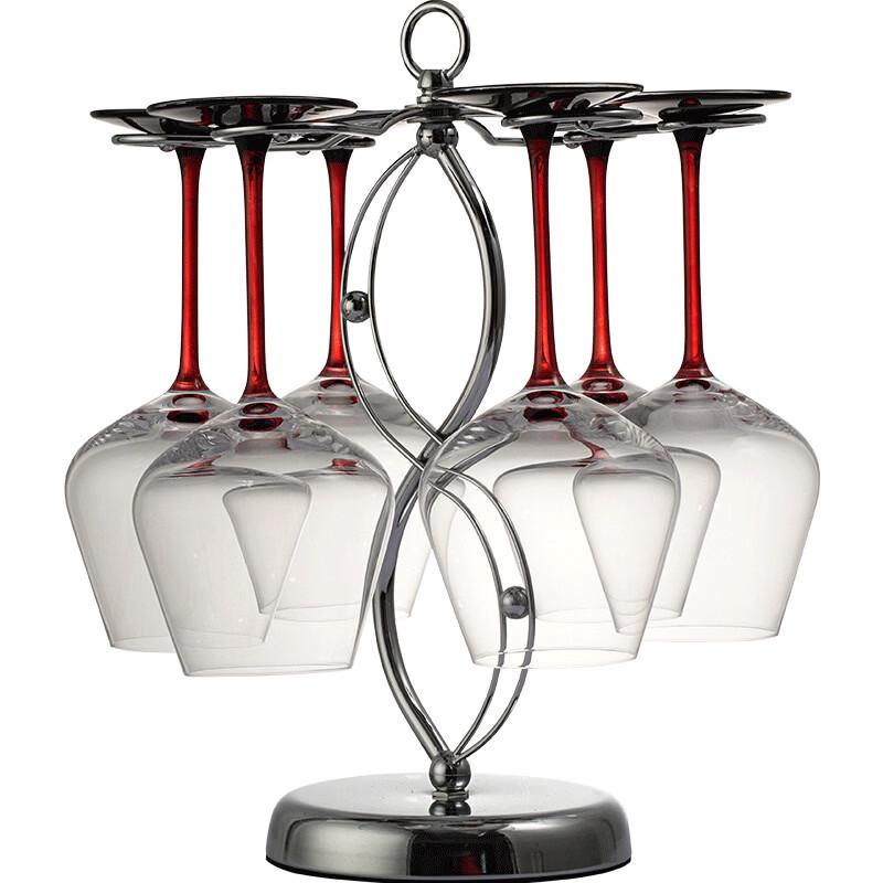 Yipan Handmade Red Wine Glass Set with Decanter and Holder