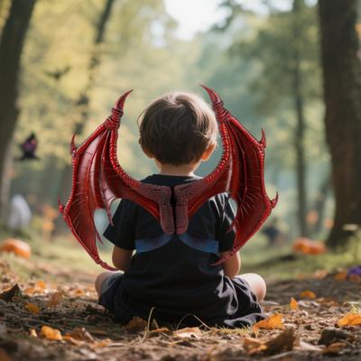 Cosplay Dračí křídla Halloweenská dekorace s elastickými popruhy Snadno se nosí Kostým draka křídla Party potřeby