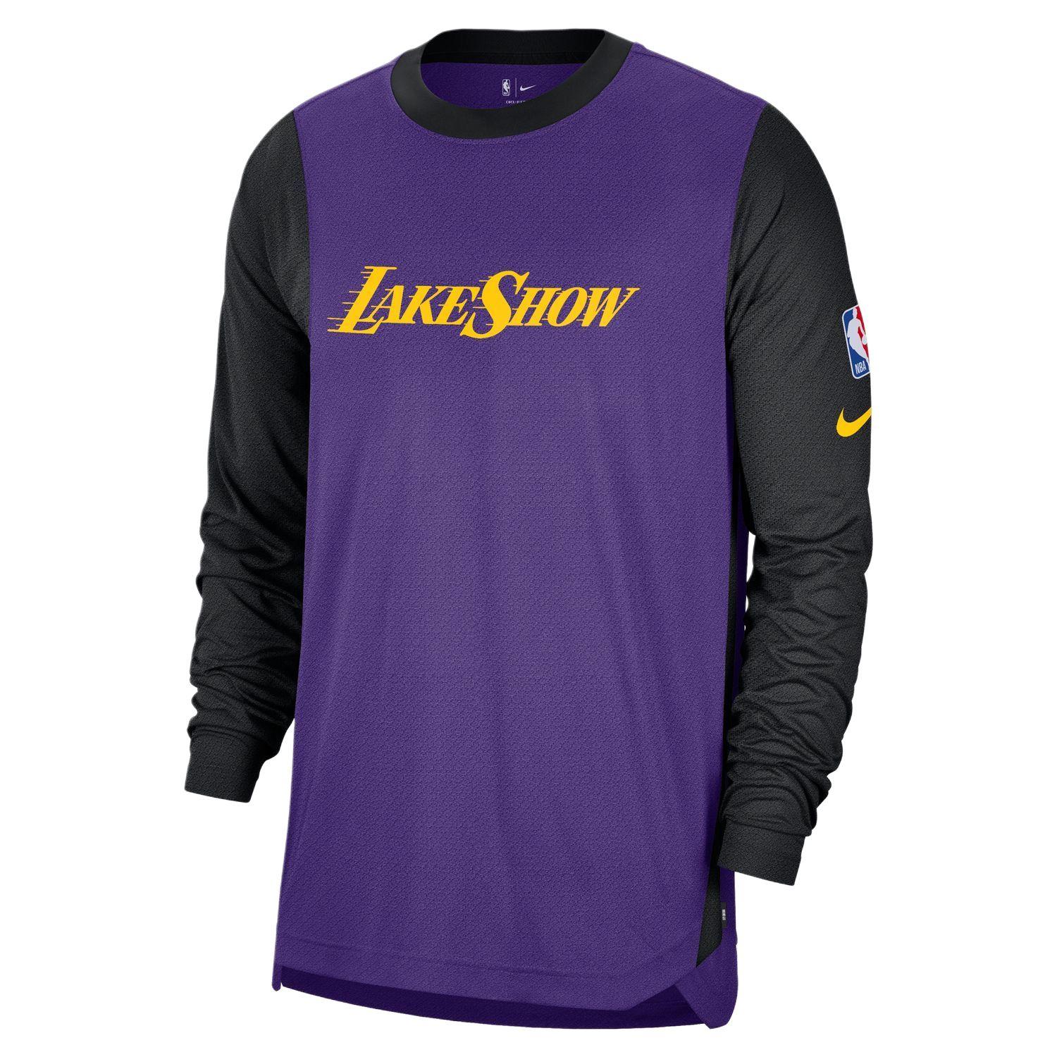 

Nike Мужская футболка с длинным рукавом Los Angeles Lakers NBA Dri-Fit Pregame Comfort Letter FZ0098-504 L