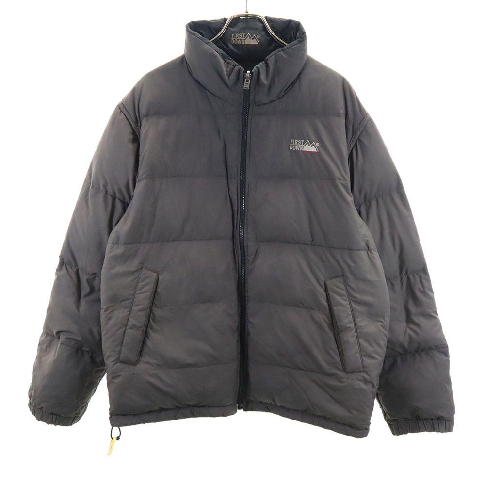 FIRSTDOWN reversible Down jacket LL Black x gray Men's Used