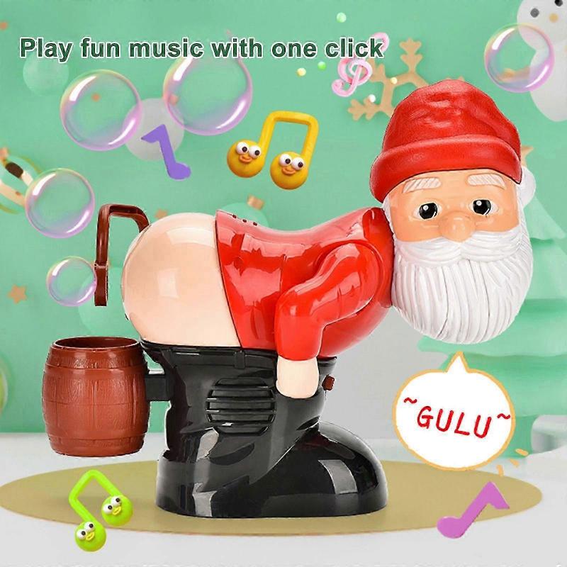 Funny Santa Claus Automatic Fart Bubble Machine w/ Lights & Music