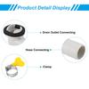 PATIKIL 15mm Air Conditioner Drain Hose Connector for Mini Split Window AC Unit Faucets, Universal Drain Connector with Clamp Hoop, White Style 10, 1